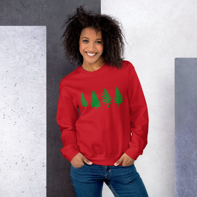Pine Tree Sweatshirt, Camping sweatshirt Evergreen Trees Christmas sweat Nature Lover Gift, Nature sweatshirt for Women Gift for Women, men and teens.