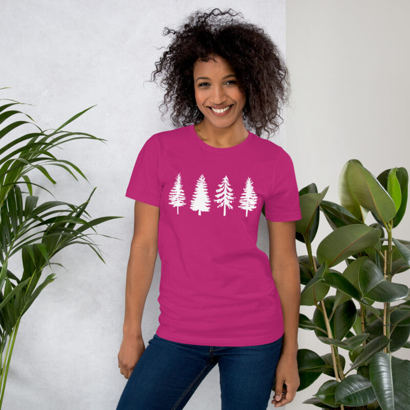 Pine Tree Tshirt, Camping T-Shirt Evergreen Trees Christmas Tshirt Nature Lover Gift, Nature Tshirt for Women Gift for Women, men and teens.