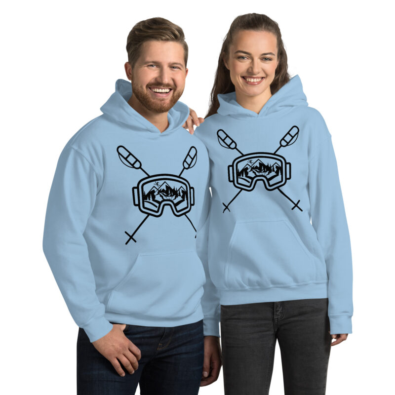 Skiing Unisex Hoodie Style Sweatshirts for men, Print Snowboard Skiing Tshirts for Winter Wear., Gift for Girfriends, Women and Teens. Valentines Day gift. Gift for boyfriends, winter sports shirts for snowboarding