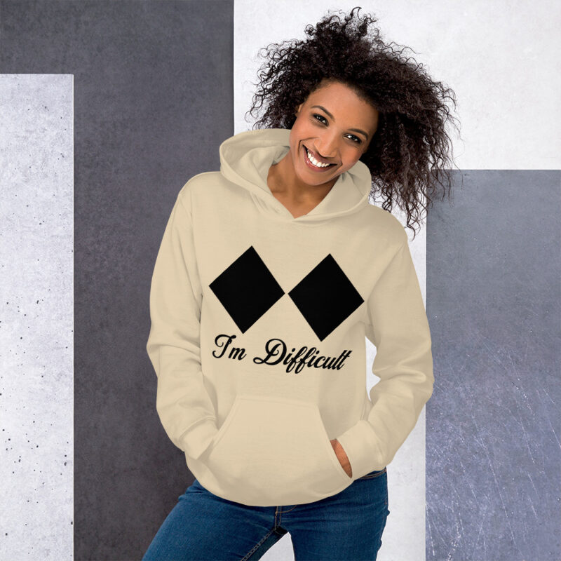 I'm difficult Funny Snowboard skiing Unisex Hoodie Style Sweatshirts for Snowboarding and Winter Wear., Gift for Girfriends Women and Teens.