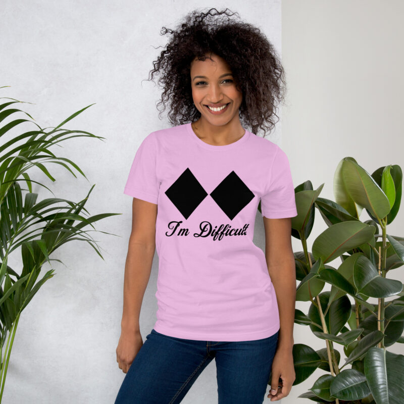 I'm difficult Snowboard skiing Unisex Tshirts for Snowboarding and Winter Wear., Gift for Girfriends Women and Teens.