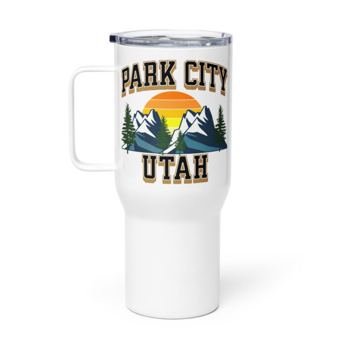 Park City Utah Skiing Travel mug with a handle - Image 2